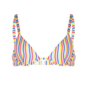 Onia Women's Madeline Bikini Top In Multi Micro Stripe Size XS